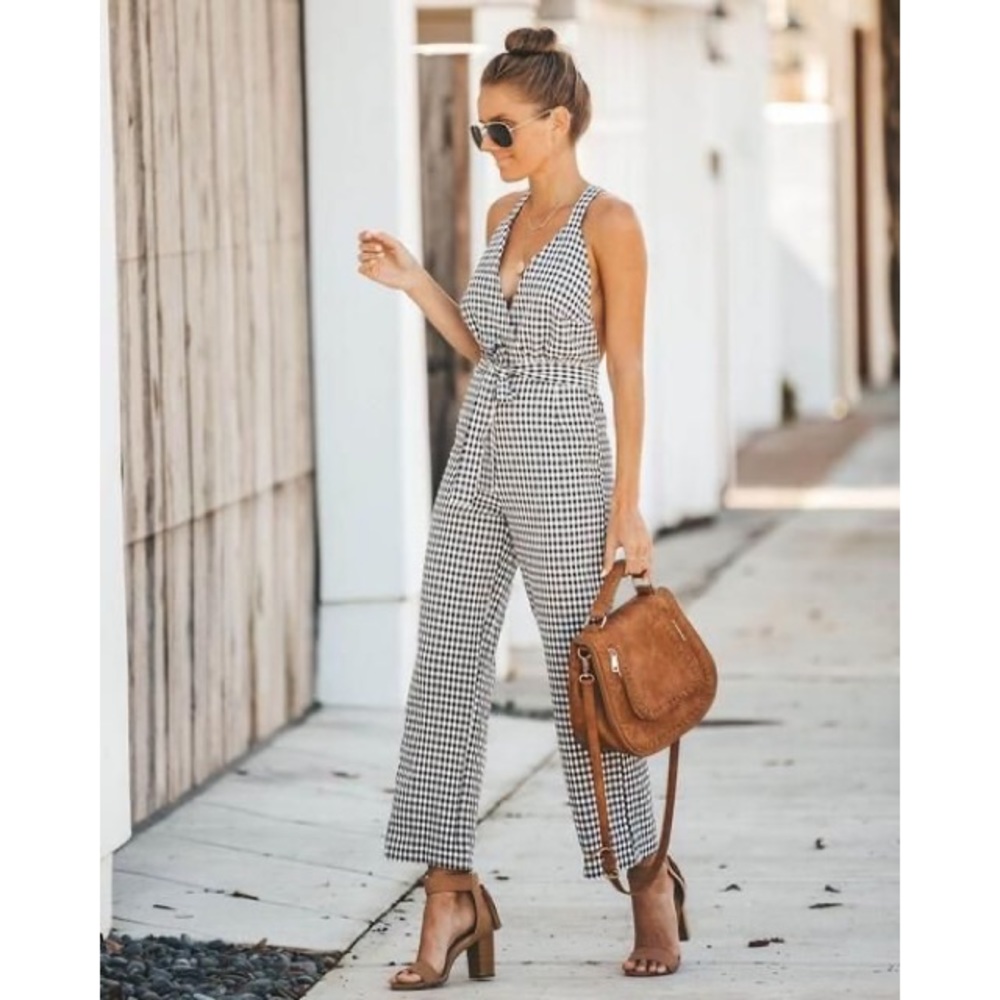 VICI That’s The Way It Is Gingham Jumpsuit